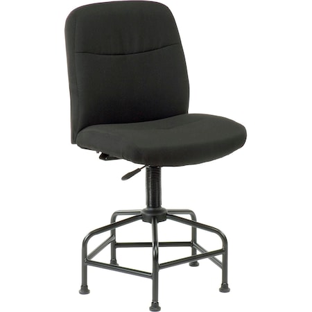 Global Industrial Big & Tall Stool Without Arms, Fabric, Black 506547
